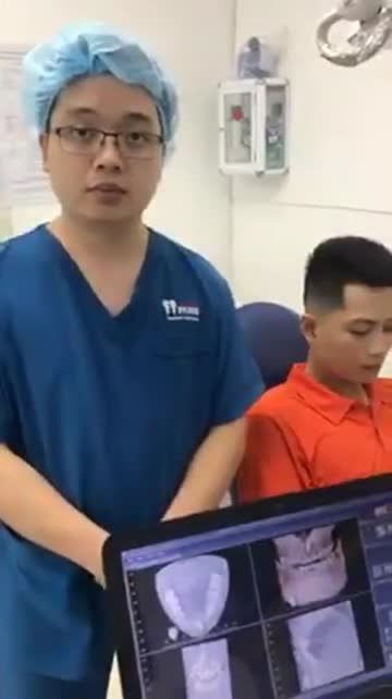 CẮM 2 TRỤ IMPLANT DENTIUM THAY THẾ CẦU RĂNG SỨ CŨ HỎNG