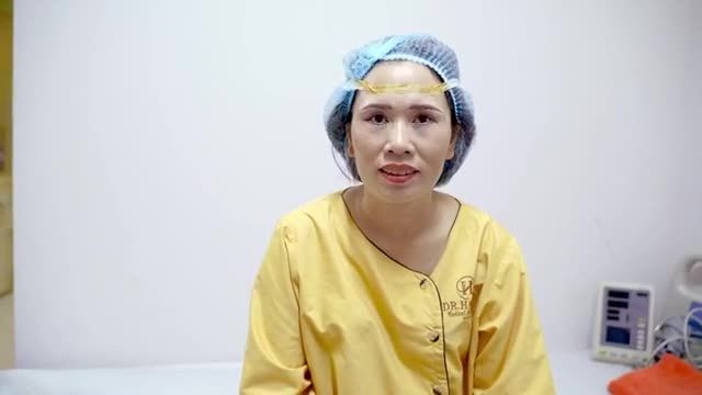 Kết qửa ca combo Nâng cung mày và cắt mí dưới đã giúp đôi mắt của vị khách hàng trẻ trung hơn