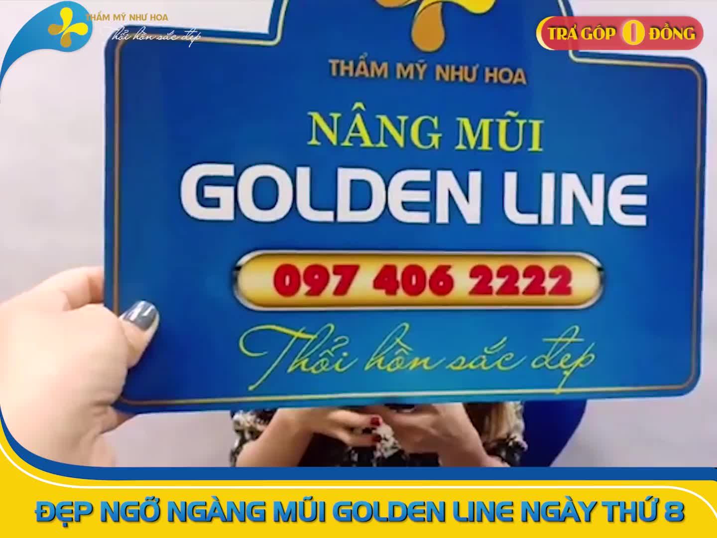 MŨI GOLDEN LINE CỰC XINH SAU 8 NGÀY CẮT CHỈ