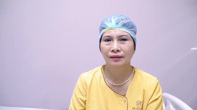 60 tuổi chưa phải là già sau khi sử dụng combo nâng cùng mày và cắt mí dưới tại Dr. Hải lê