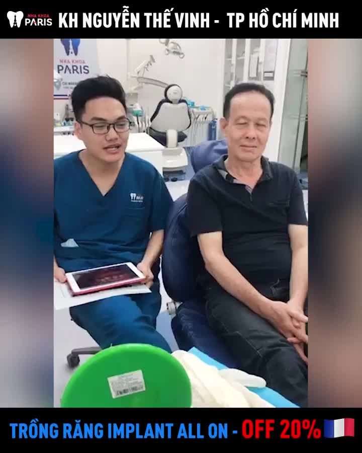 kết quả phục hình răng mất toàn hàm cấp tốc sau 1 tuần