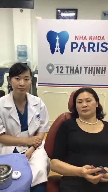 Kh Đỗ Thị Lan bọc chụp 2 răng sứ Emax Zic của Bs Văn Huyền Giang tại hệ thống nha khoa Paris chi nhánh 12 Thái Thịnh