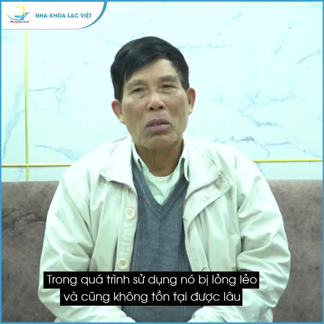 TRỒNG RĂNG IMPLANT CHO CHÚ KHÁCH MẤT RĂNG 10 NĂM CHỈ ĂN BẰNG NƯỚU VÀ RĂNG CỬA