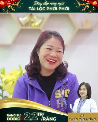Hàm răng bị xỉn màu, khấp khểnh, men răng yếu khiến chị Nguyễn Thị Hường cảm thấy khó khăn trong việc ăn nhai, thiếu tự tin trong giao tiếp.