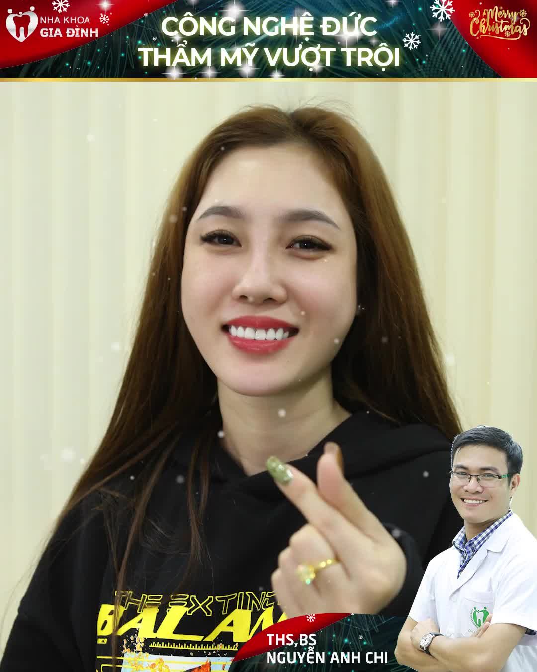 “Sau khi làm răng xong chị tự tin hơn nhiều, kiểu này chị phải cho 9/10 điểm”
