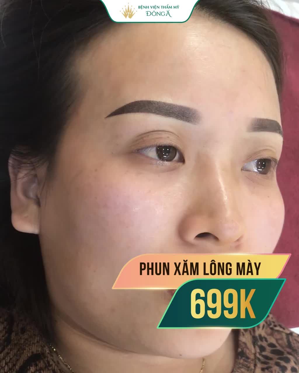 ĐỒNG GIÁ 699K  Phun xăm lông mày hoặc  Thêu lông mày phẩy sợi 3D