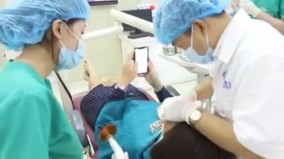 Case gắn mắc cài pha lê cho bệnh nhân T. B. P - 32 tuổi ở Cầu Giấy - Hà Nội