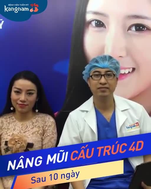 Ngày thứ 10 Nâng mũi cấu trúc 4D  Mũi cao tây - mặt sang chảnh