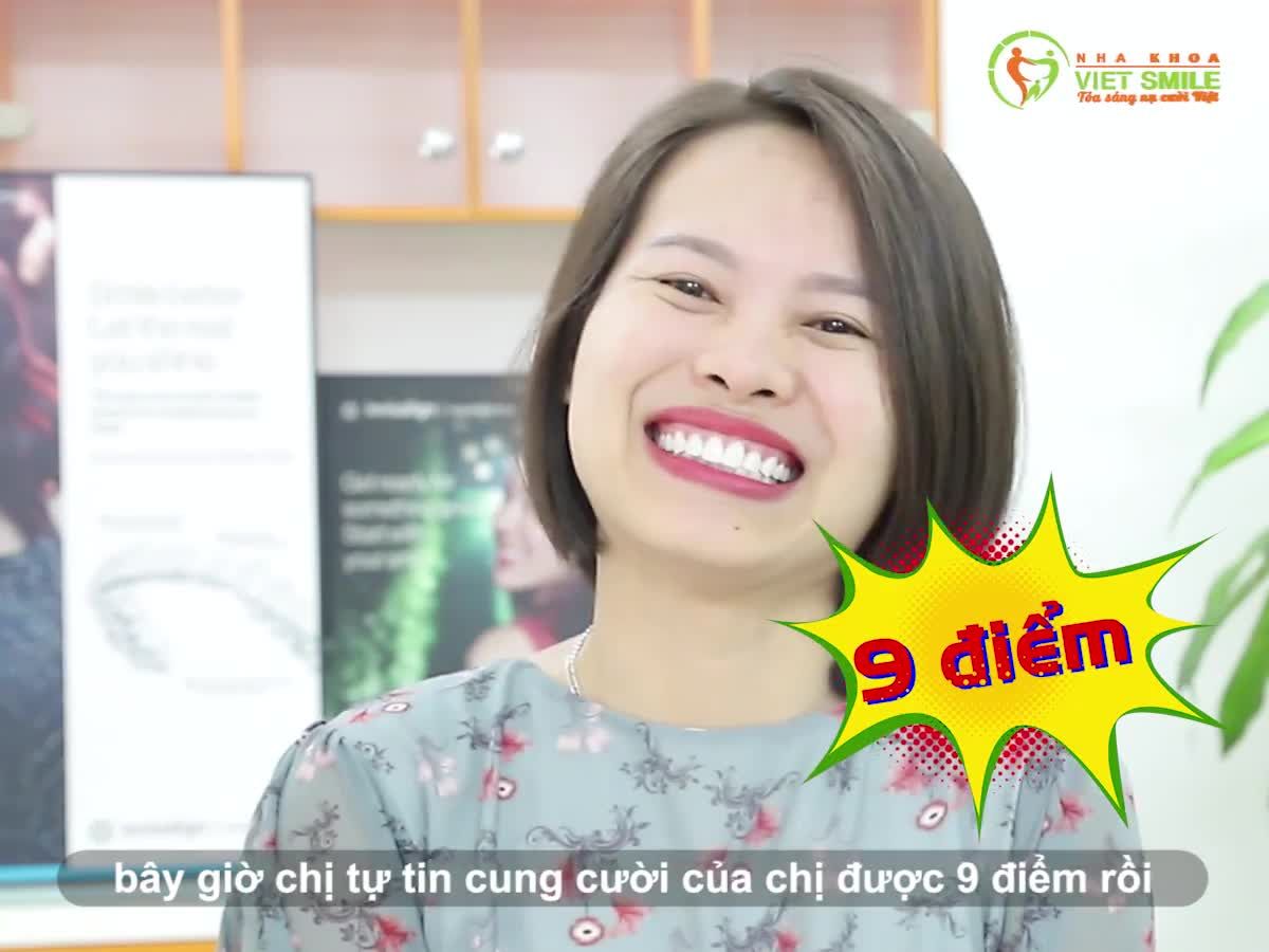 " Nếu như trước đây chấm điểm cung cười của chị được 2 điểm thôi Bây giờ chị tự tin cung cười được 9 điểm rồi" - Chị Vân vui vẻ nói