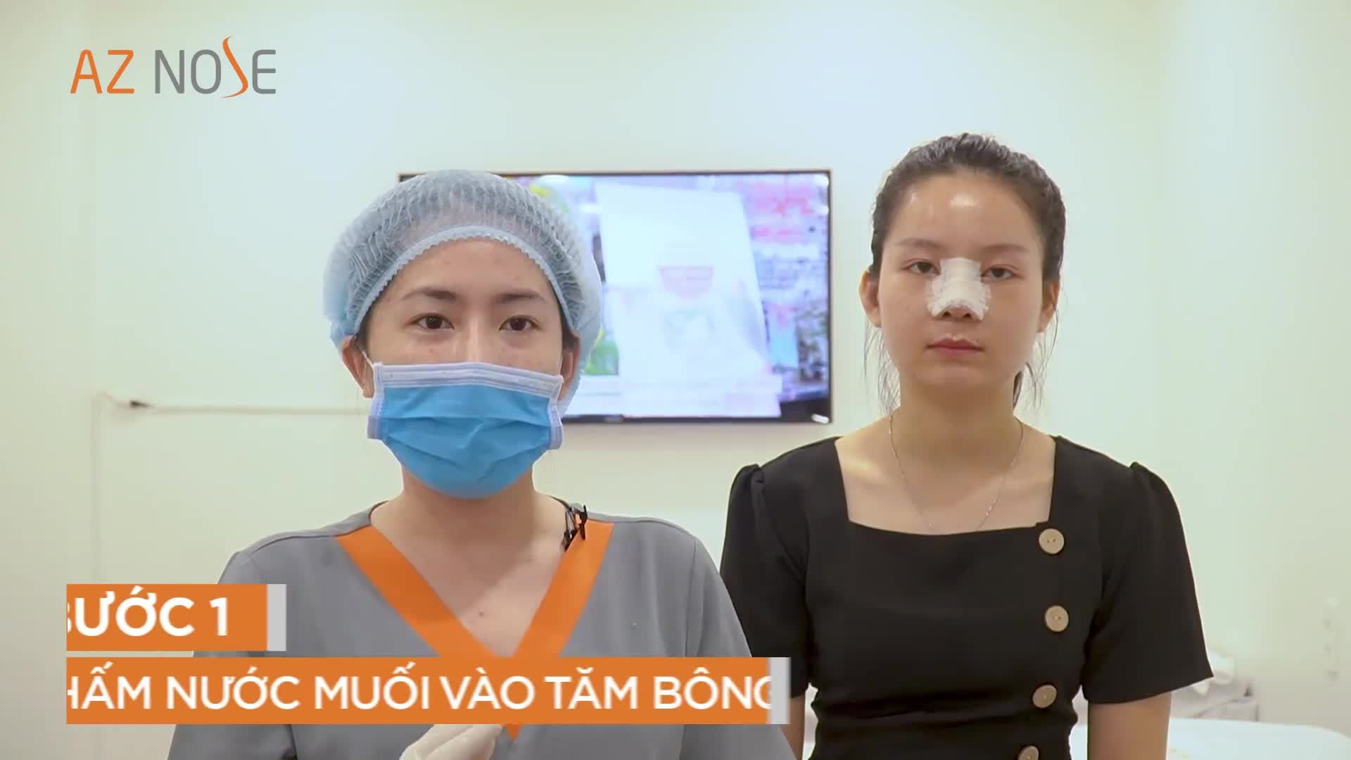 HƯỚNG DẪN RỬA VẾT THƯƠNG TẠI NHÀ sau nâng mũi