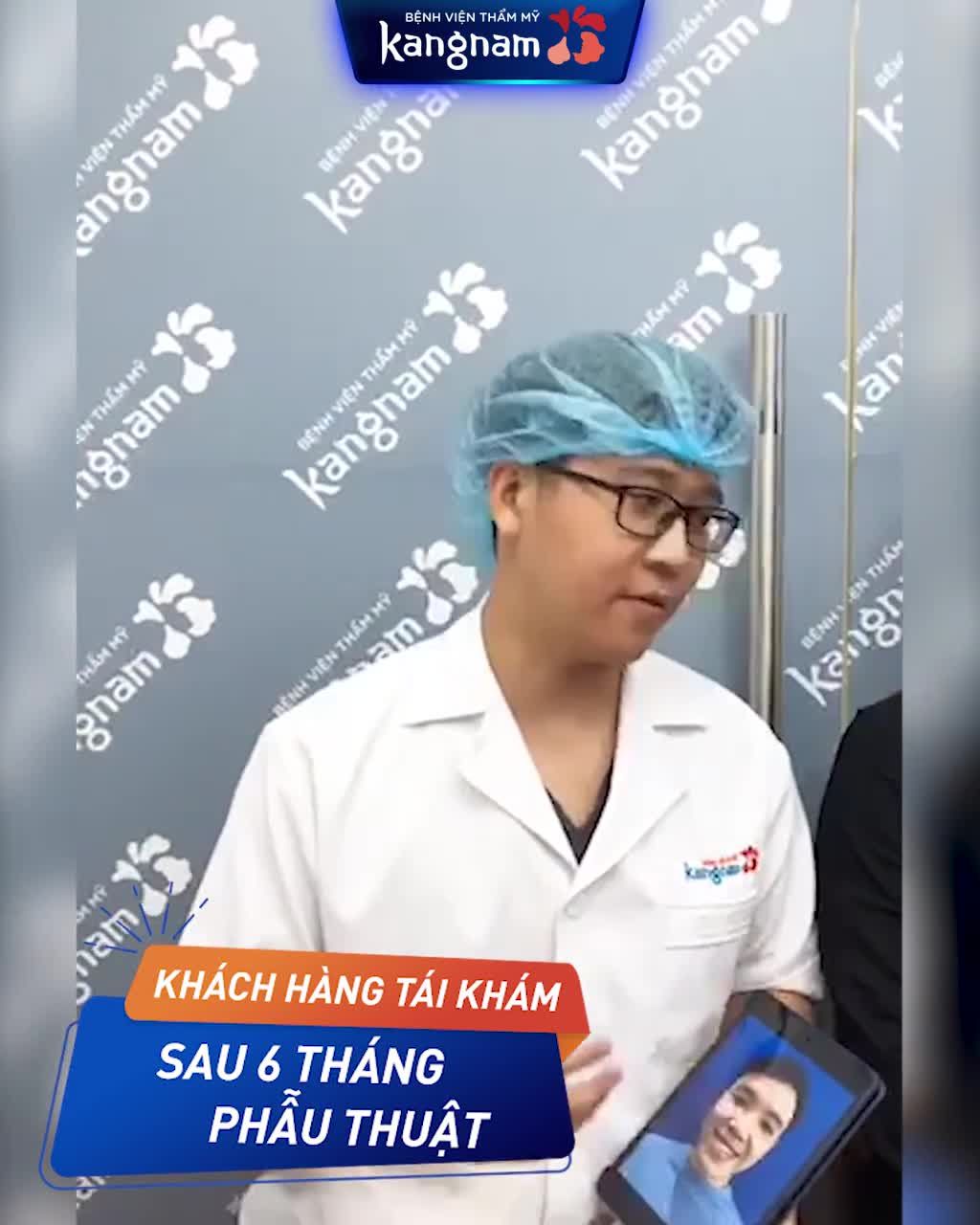 Tái khám sau 6 tháng chỉnh hàm móm + trượt cằm