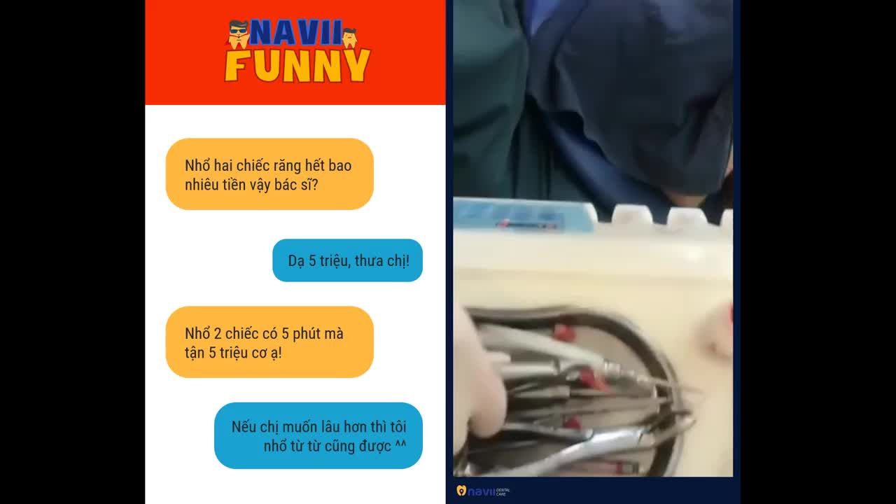 Nhổ răng 5 phút là có thật nha cả nhà Chưa kịp cảm thấy gì thì bác sĩ đã nhổ xong rồi!