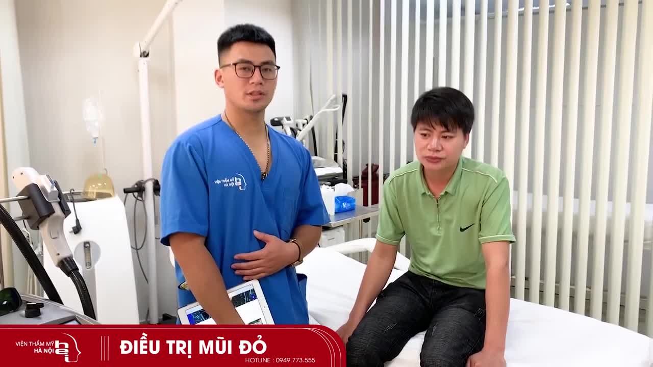 Điều trị mũi đỏ cả chua
