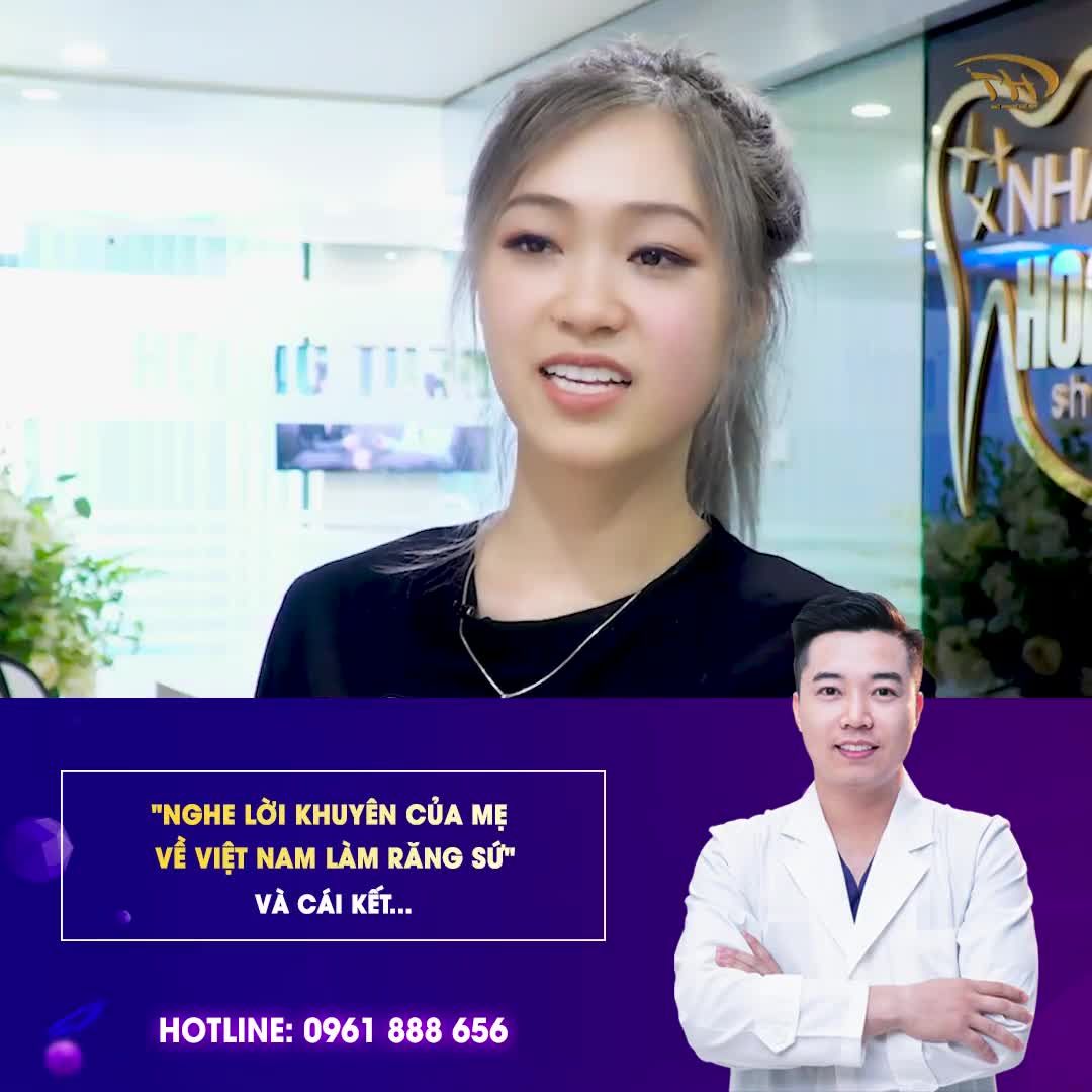 Chia sẻ của khách hàng thẩm mỹ 20 răng sứ HT Smile chính hãng của Đức.