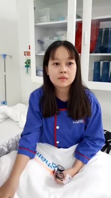 Chị khách hàng chia sẻ mí chị bị sụp bẩm sinh nên mắt không cân đối ảnh hưởng tầm nhìn lắm.
