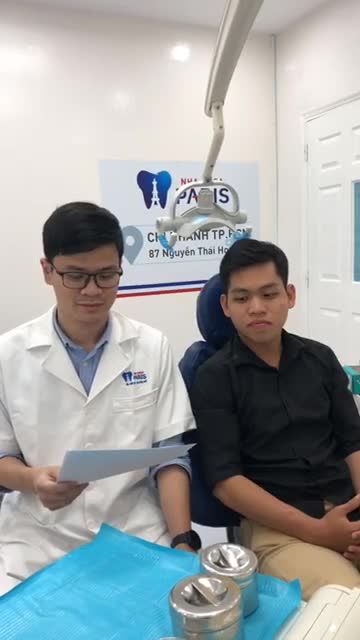 KH Trần Thanh Thiên Phúc sử dụng dịch vụ niềng răng mcklt tại Paris 87 Nguyễn Thái Học do bs Nhật Anh thực hiện.