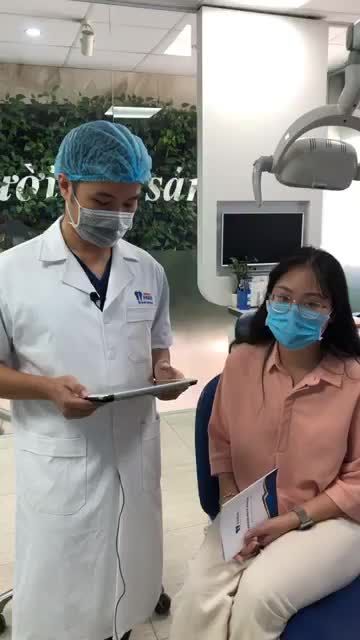 Nguyễn Tố Loan thực hiện dịch vụ cắm trụ straument active tại chi nhánh 12 Thái Thịnh