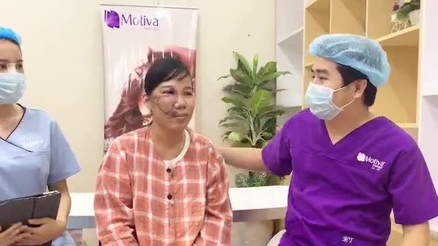 Cả nhà có còn nhớ bạn Hằng - một ca u máu với tình trạng gồ ghề, phì đại một bên mắt phải không ạ?