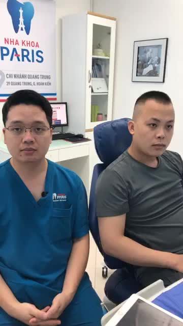 Kh Đặng Quang Tuyền sn 1993 ở quận Hoàn Kiếm vừa nhổ răng 38 mọc lệch do bác sĩ Hiệp thực hiện tại nha khoa Paris chi nhánh 39 Quang Trung
