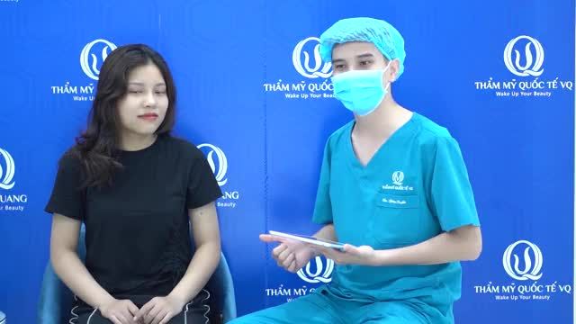 Bạn gái xinh đẹp ngay sau 1 tháng nâng mũi tại Thẩm Mỹ Quốc Tế VQ