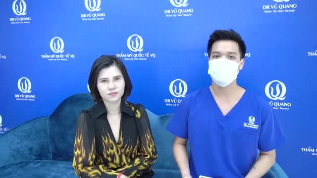 Kết quả sau khi sửa mũi cho chị khách hàng  THẨM MỸ QUỐC TẾ VQ - DR VŨ QUANG