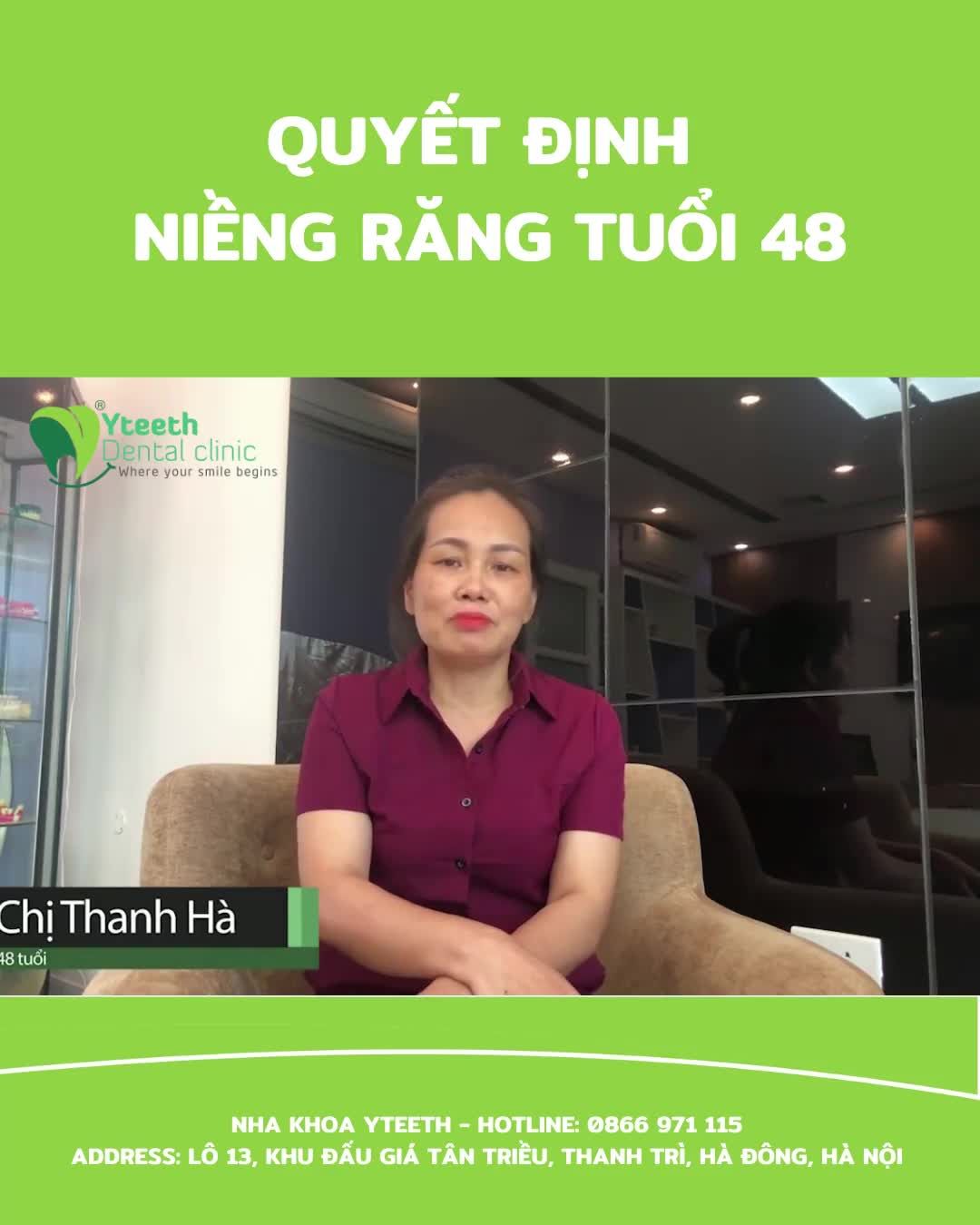 Cô Thanh Hà là một người bạn và cũng là một khách hàng rất đặc biệt của nha khoa Yteeth