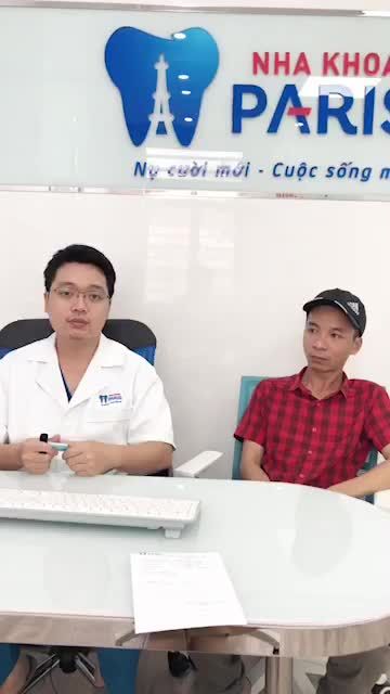 Khách hàng Đàm Văn Nông-1989 tại Long Biên sau nhổ răng 8 tại nha khoa Paris Quang Trung do bác sĩ Hiệp thực hiện