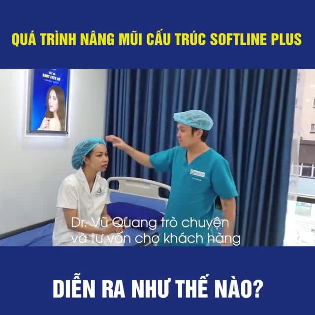 CẬN CẢNH TOÀN BỘ QUÁ TRÌNH NÂNG MŨI CẤU TRÚC SOFTLINE PLUS  ĐẸP KHÔNG CẦN NẸP tại Thẩm Mỹ Quốc Tế VQ.