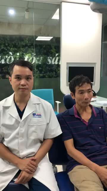 Chú Bùi Văn Nam thực hiện phục hình răng sứ trên ipl tại 12 Thái Thịnh