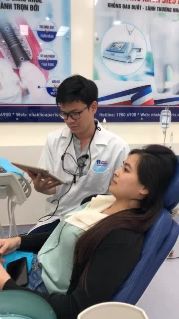 kh Như Mai sinh năm 1993 sống tại TPHCm,  vừa thực hiện nhổ 2 răng khôn tại nha khoa Paris 87 Nguyễn Thái Học, do bsi Nhật Anh thực hiện