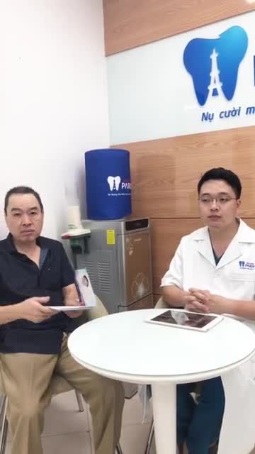 Kh Đặng Đình Bảo sử dụng dịch vụ cấy 2 trụ Implant Dentium của Mĩ tại Nha khoa Paris chi nhánh 39 Quang Trung