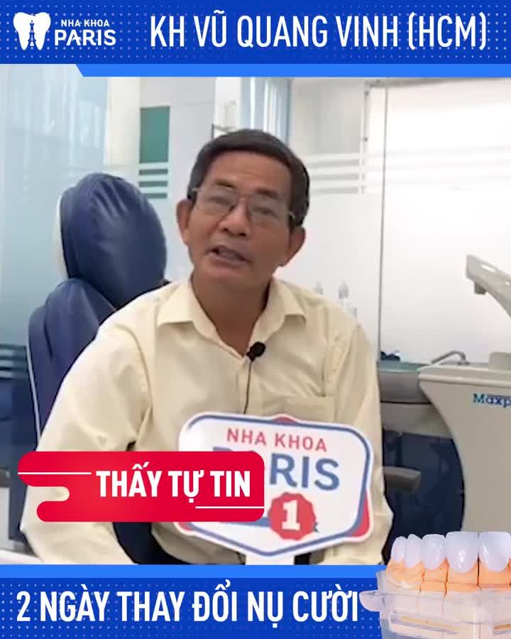 Nụ cười "TRẺ TRUNG" sau 2 ngày bọc sứ của khách hàng 70 tuổi