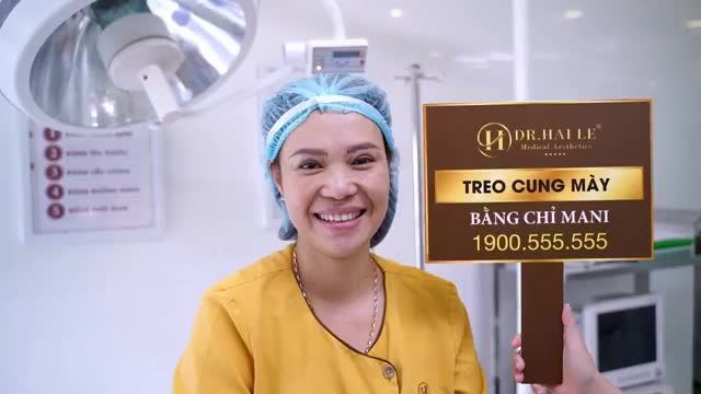 Video có tính chất "gây nghiện" bởi chỉ sau 45 phút thực hiện tiều phẫu thuật Nâng cung mày vị khách hàng trở nên rạng ngời, trẻ trung đến 10 tuổi