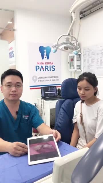 Khách hàng Lê Thị Phượng sử dụng dịch vụ cấy 1 trụ Implant của Mĩ do bác sĩ Hiệp thực hiện tại nha khoa Paris 39 Quang Trung