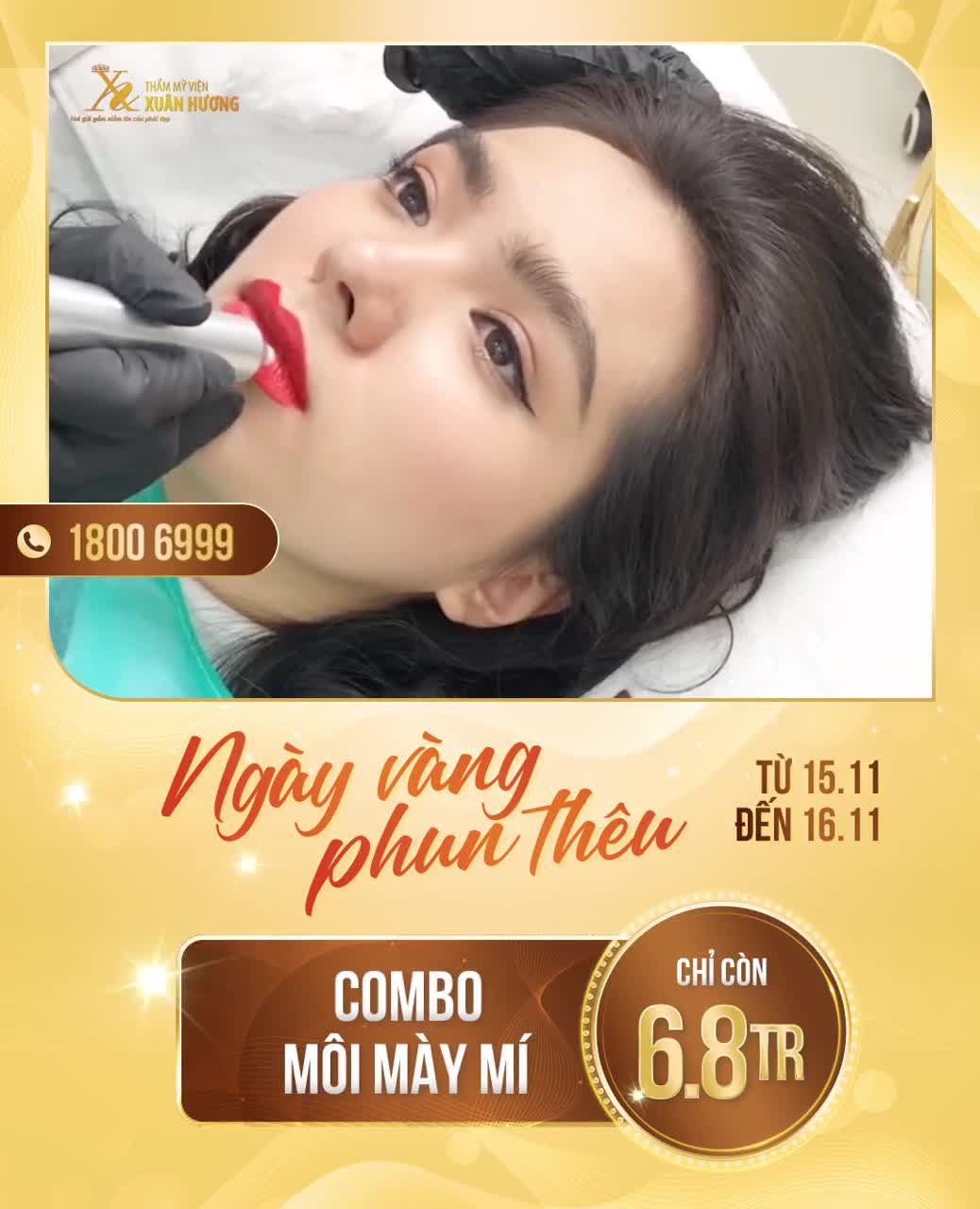 CHỈ TỪ 1,2 TRIỆU - PHUN THÊU MÔI MÀY MÍ ĐẸP CHUẨN NGHỆ NHÂN 30 NĂM TẠI TMV XUÂN HƯƠNG