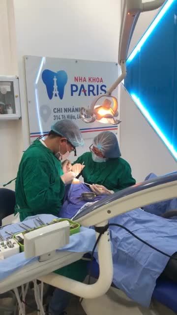 Phẫu thuật 1 trụ implant Hàn Quốc tại nha khoa Paris Hải Phòng