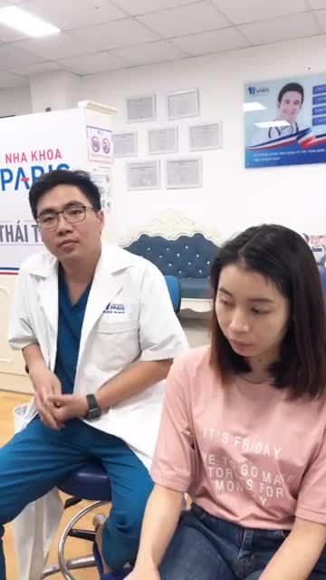 Khách hàng Đỗ Thị Hằng đến gắn mắc cài tại chi nhánh 12 Thái Thịnh
