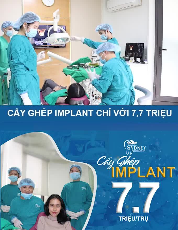 SƯNG ĐAU TRONG CẤY GHÉP IMPLANT