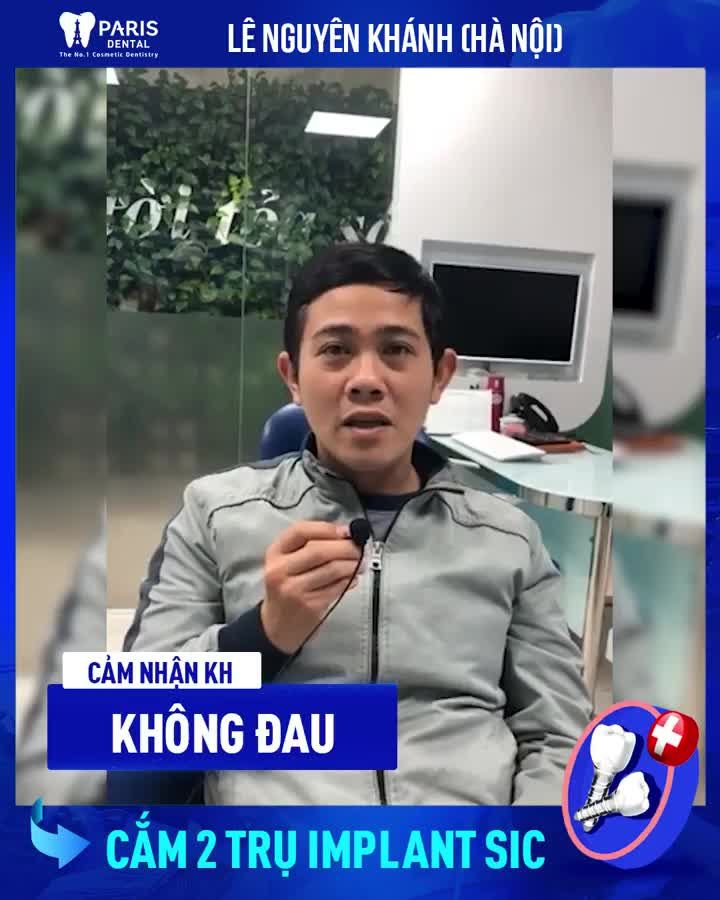 Trồng Răng Đón Tết, Trọn Đời Ăn Ngon Click xem anh Khánh sau cắm 2 trụ SIC