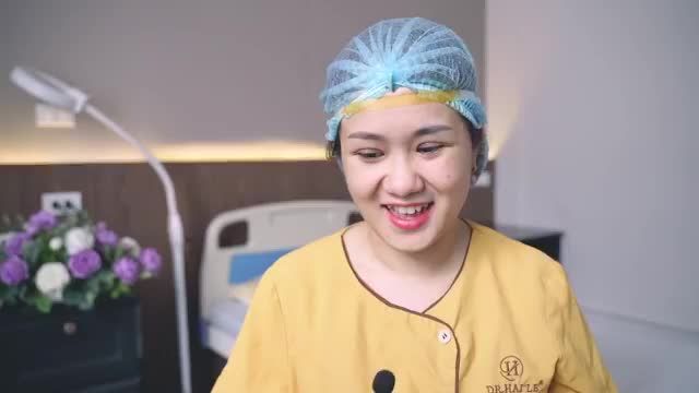 Cắt mí vừa thực hiện xong xinh rạng rỡ
