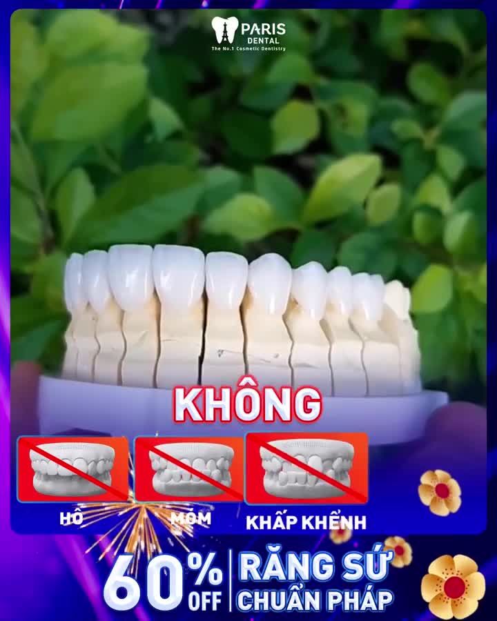 Răng sứ chuẩn Pháp Giá hời, chẳng lo đón Tết