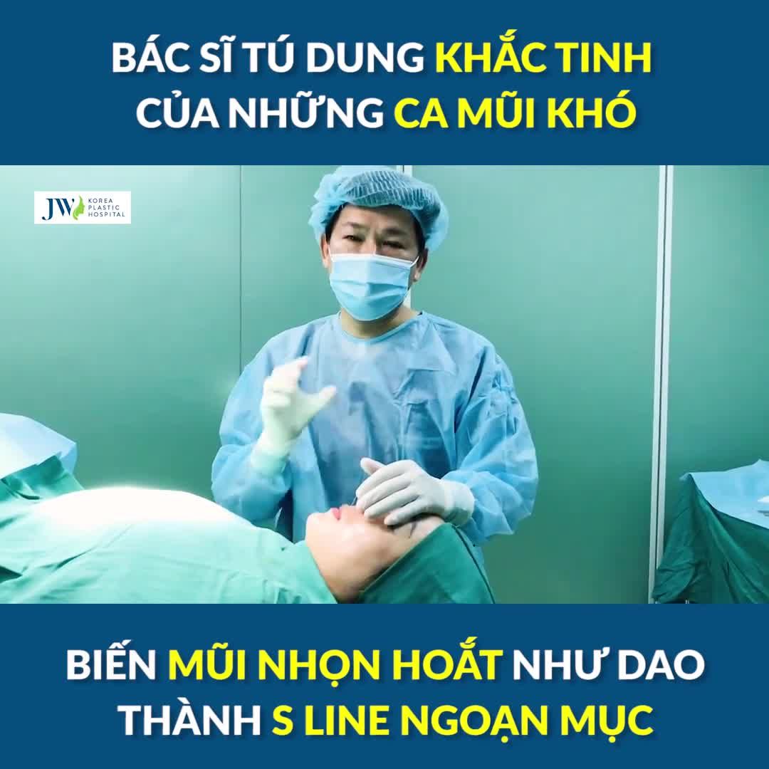 Bác sĩ Tú Dung mổ khẩn MŨI NHỌN HOẮT như DAO GĂM thành mũi S LINE ngoạn mục