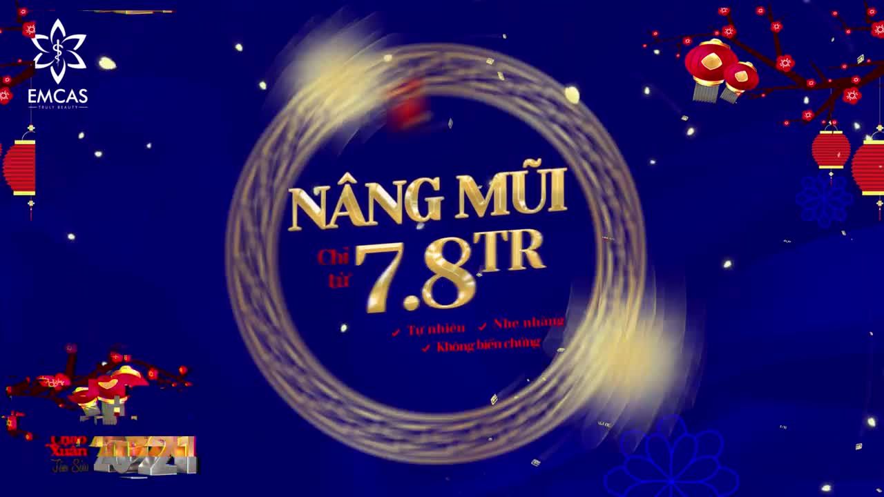 ĐÓN XUÂN MỚI SANG - RỘN RÀNG ƯU ĐÃI EMCAS chào xuân Tân Sửu 2021 Nâng mũi MORPHEUS 4D chỉ từ 7,8 triệu đồng