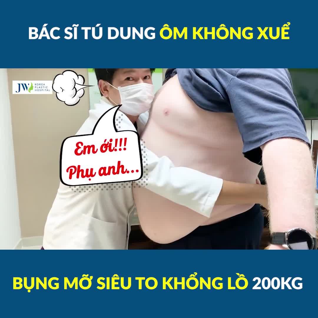 Bác sĩ Tú Dung NGỢP THỞ trước chiếc BỤNG SIÊU TO, SIÊU KHỔNG LỒ 200 KG của ông Tây