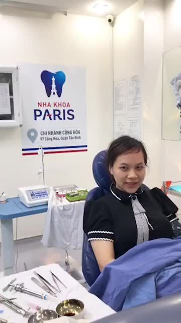 KH Như Sương sau khi thực hiện cấy ghép 3 trụ Implant tại nha khoa paris 97 Cộng Hoà