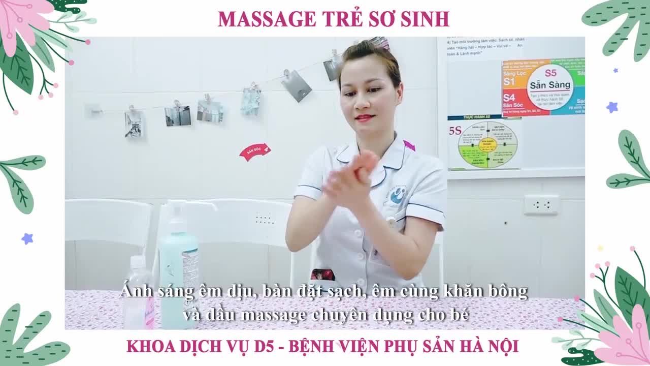 Massage cho trẻ sơ sinh Bé thông minh khỏe mạnh, mẹ an tâm