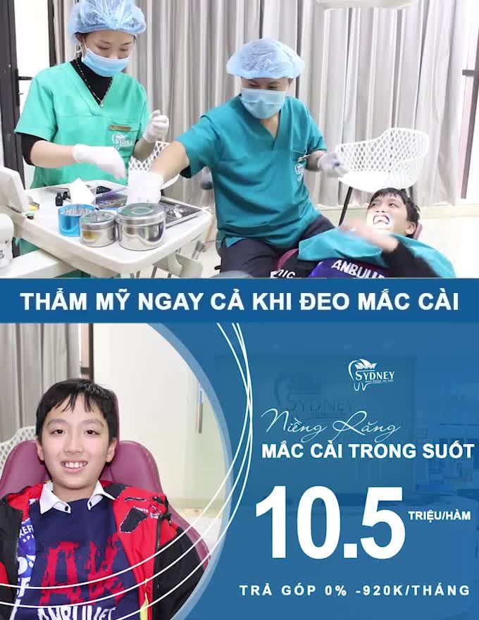 NIỀNG RĂNG MẮC CÀI TRONG SUỐT