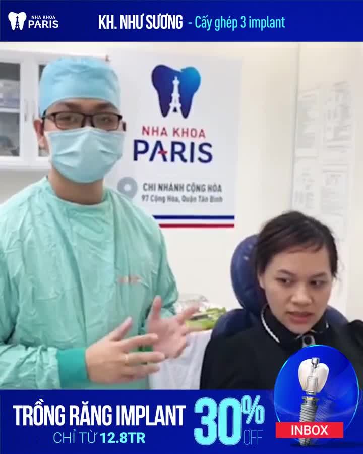 Chị Sương chia sẻ ngay khi kết thúc trồng răng Implant