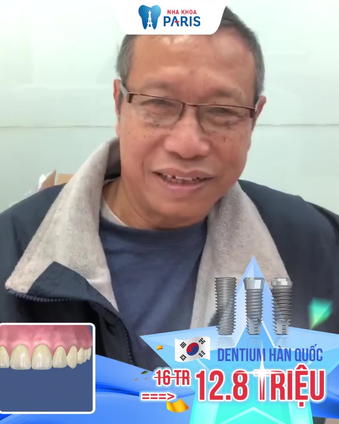 LẦN ĐẦU TIÊN -  Trồng răng Implant tặng răng sứ 5.5 triệu