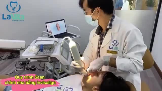 Cận cảnh quá trình bệnh nhân scan 3D làm invisalign tại Nha khoa Lavita trong clip dưới đây nhé